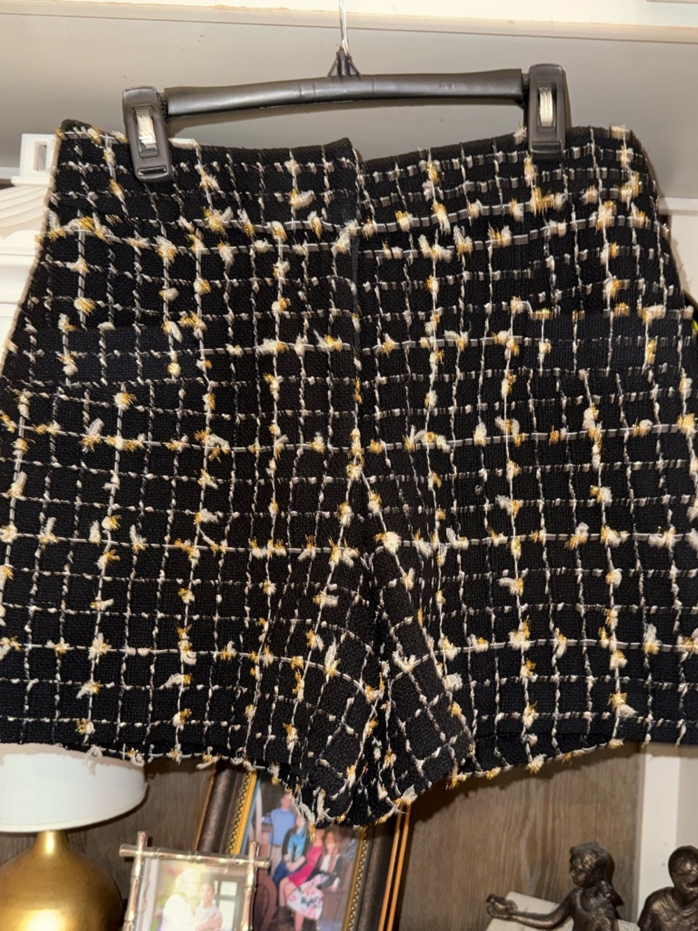 a loves a size 12 black gold tweed shorts - Picture 3 of 5